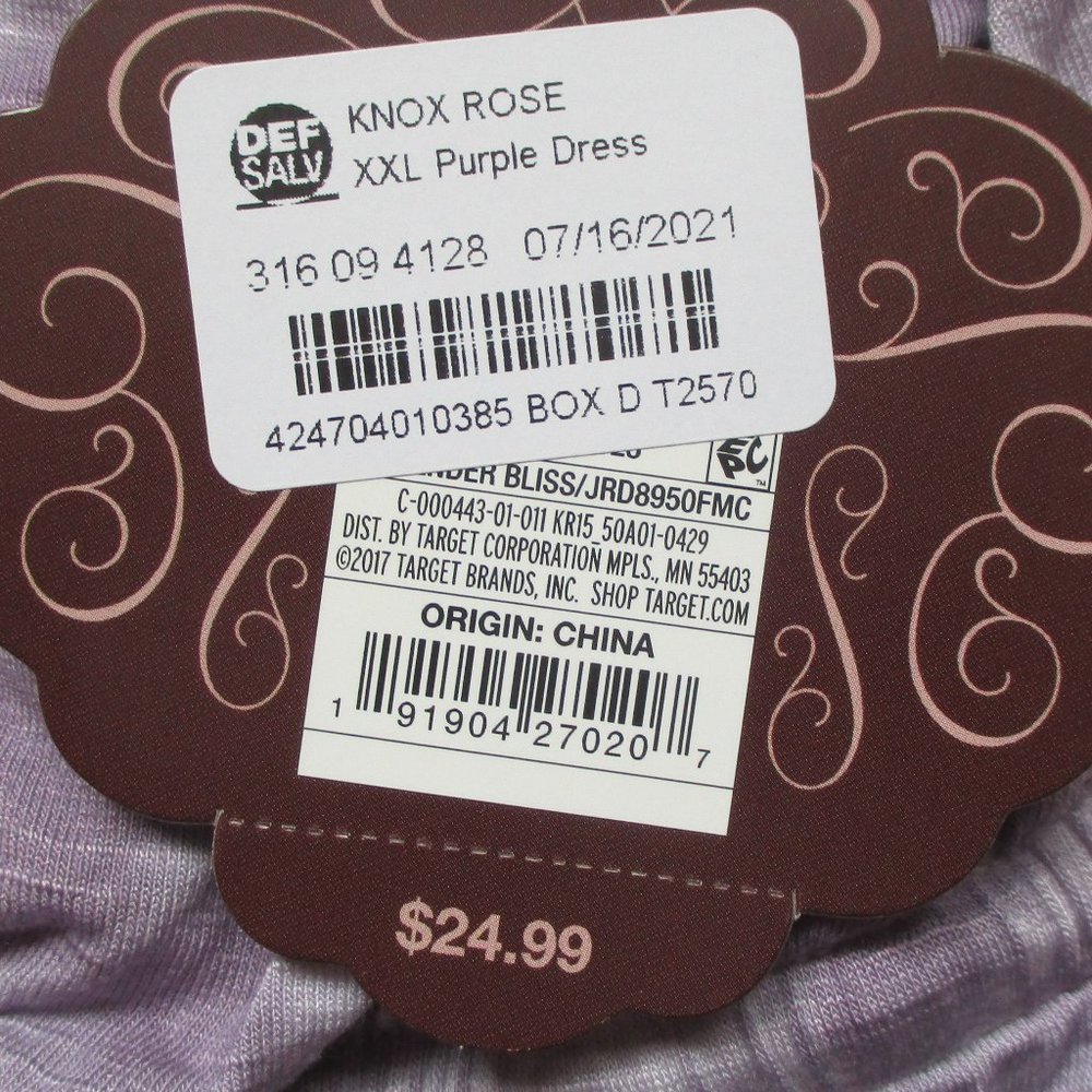 Knox Rose Purple Tie-Dye Sleeveless Dress Size XL-XXL - Picture 4 of 8